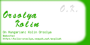 orsolya kolin business card